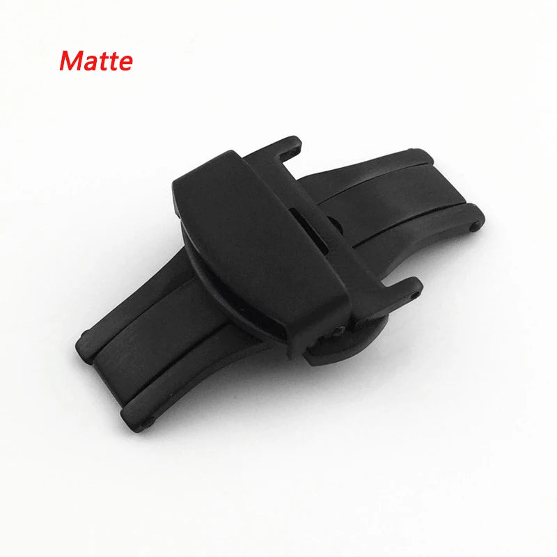 Stainless Steel Butterfly Buckle – Polished & Matte Watch Band Clasp for 16mm, 18mm, 20mm, 22mm Straps