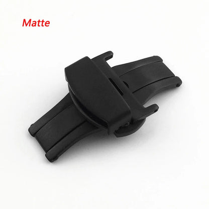 Stainless Steel Butterfly Buckle – Polished & Matte Watch Band Clasp for 16mm, 18mm, 20mm, 22mm Straps