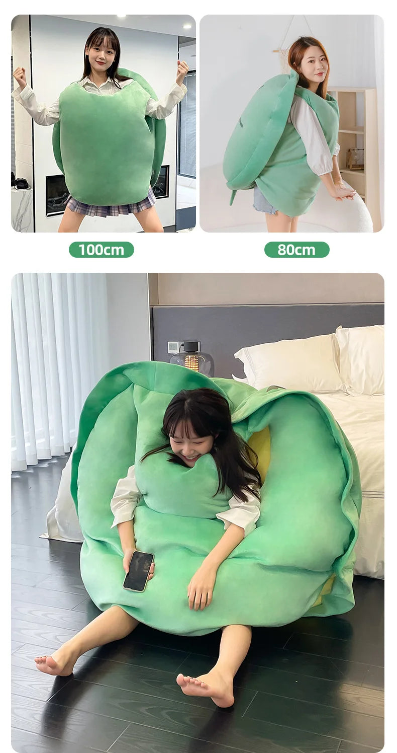 Extra Large Wearable Turtle Shell Plush – Funny Soft Sea Turtle Toy, Pillow & Dress-Up Costume for Kids and Adults