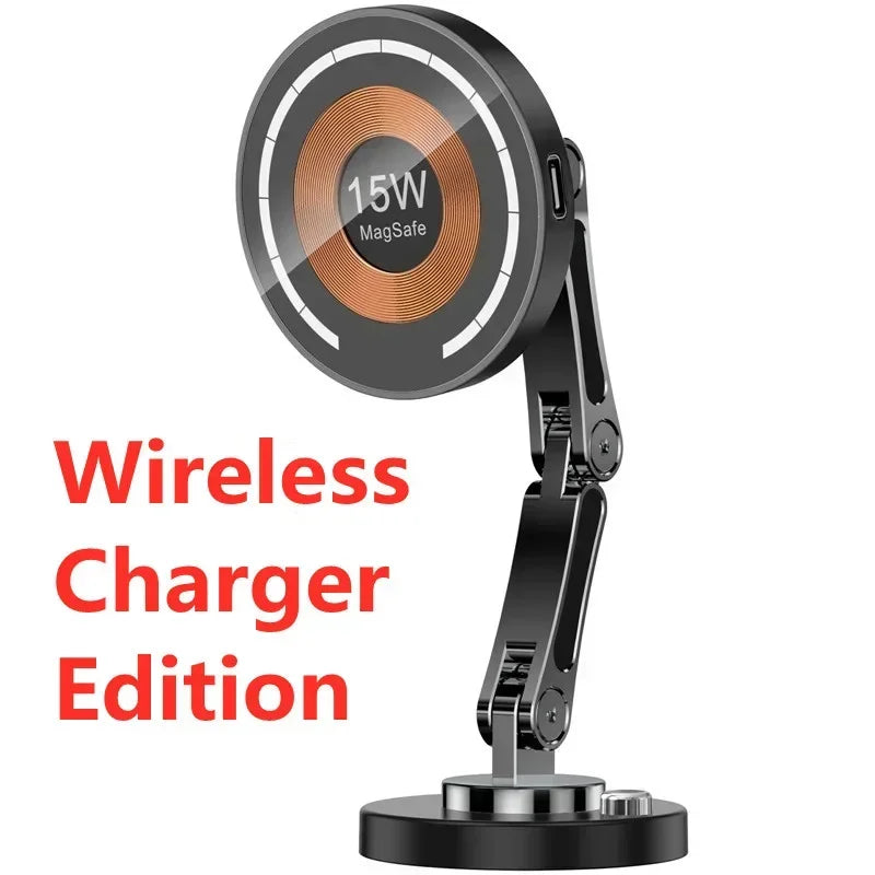 Magnetic Wireless Car Charger Stand – Fast Charging Mount for MagSafe iPhone 15/14/13/12