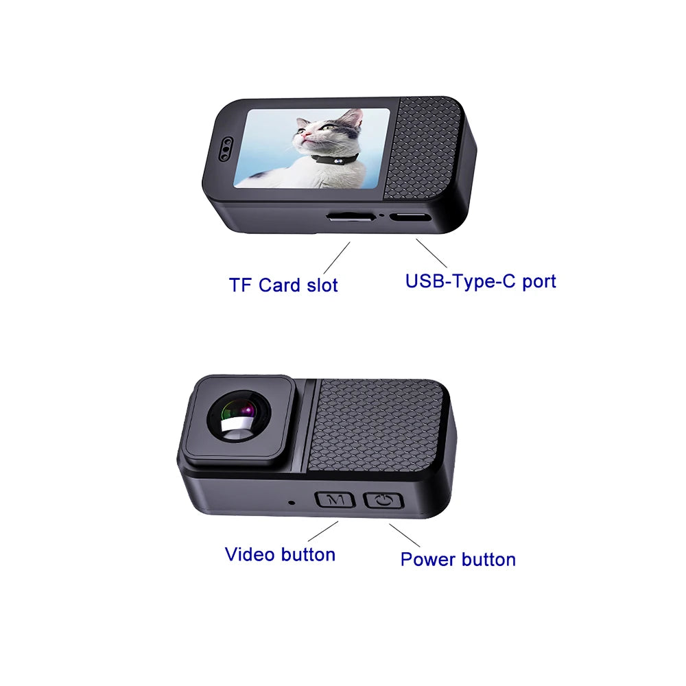 1080P Pet Collar Camera - Wireless Mini Video Recorder for Cats & Dogs, No WiFi Needed