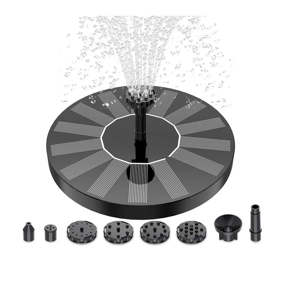 Solar Bird Bath Fountain Pump - 16cm Solar Powered 1.5W Water Pump with Free-Standing Panel