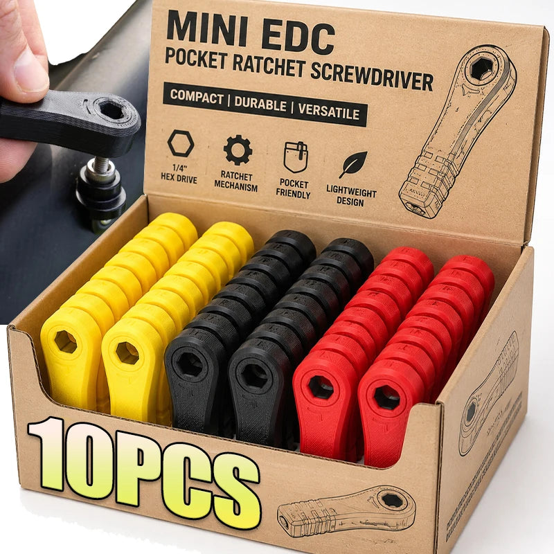 Mini Ratchet Screwdriver - Portable Hex Drive Handle for Tight Spaces, Watch & Glasses Repair