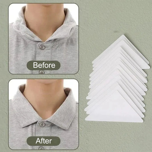 Disposable Collar Stickers - 30/50pcs Fixed Shirt Collar Support for Stereotyped Look - Prevents Curling or Warping