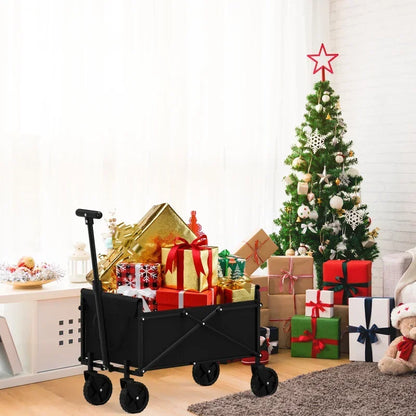 Outdoor Camping Handcart – Foldable Wheels for Easy One-Hand Operation, Portable Cargo Transport for Hiking & Adventures