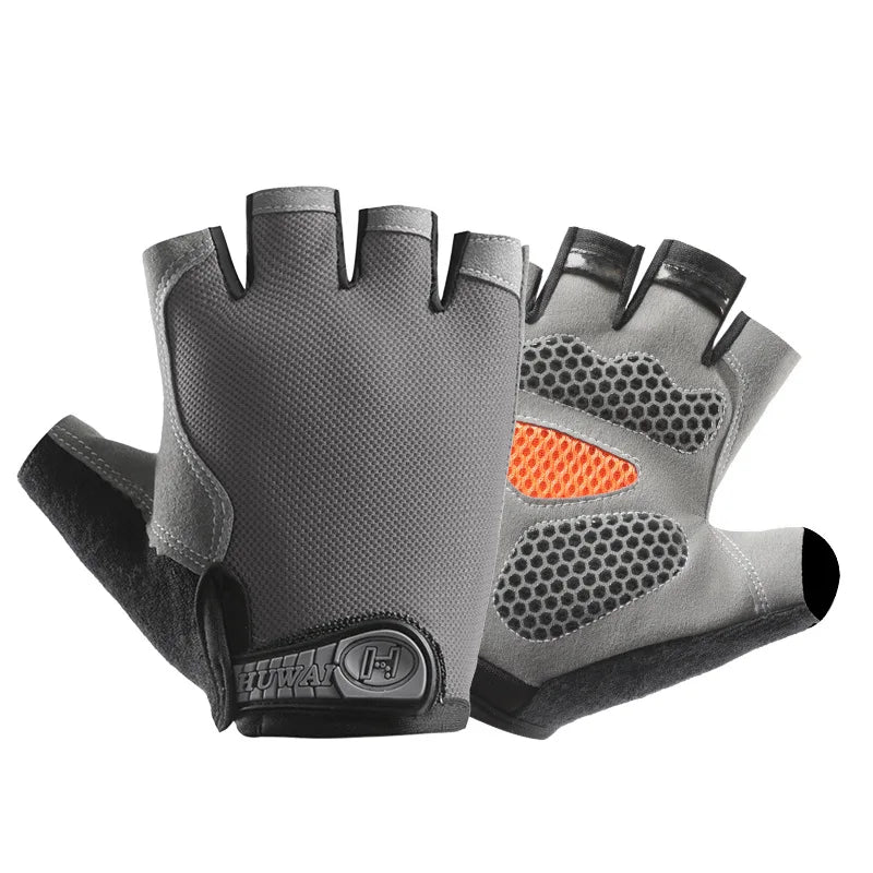 Breathable Fingerless Cycling Gloves - Anti-Slip Half-Finger Fitness, Gym & Fishing Gloves for Men & Women
