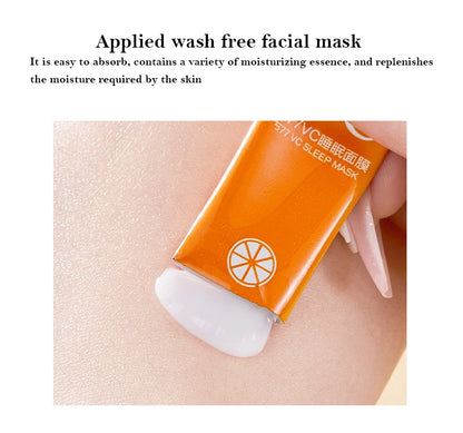 30pcs Vitamin C Sleeping Face Masks — Moisturizing, Firming & Skin Rejuvenation, No-Wash Disposable Facial Masks