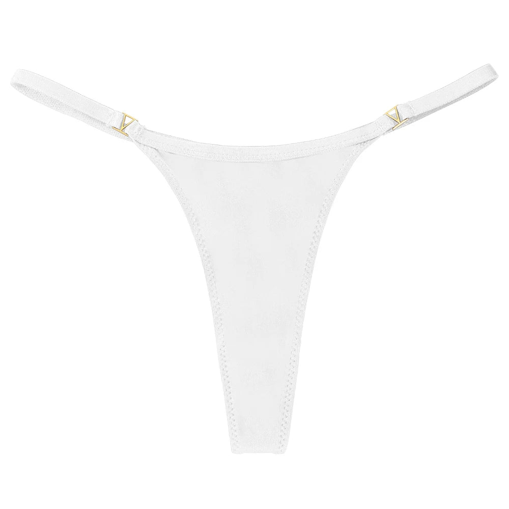 VKME Women’s Low Waist Cotton Thong Panties – Comfortable Sexy G-String Lingerie Underwear