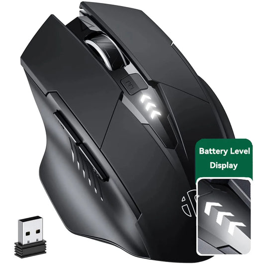 INPHIC Bluetooth Wireless Mouse – Rechargeable 2.4G Silent Office Mouse for PC, Laptop, Tablet, and Smartphone