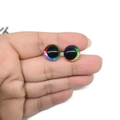 Cartoon Glitter Doll Eyes — 16mm to 35mm Round Safety Pupils with Easy Washer for Toy Making