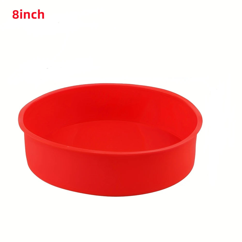 Round Silicone Cake Mold – 4/6/8/10 Inch Non-Stick Baking Pan for Cheesecake, Birthday & Christmas Parties