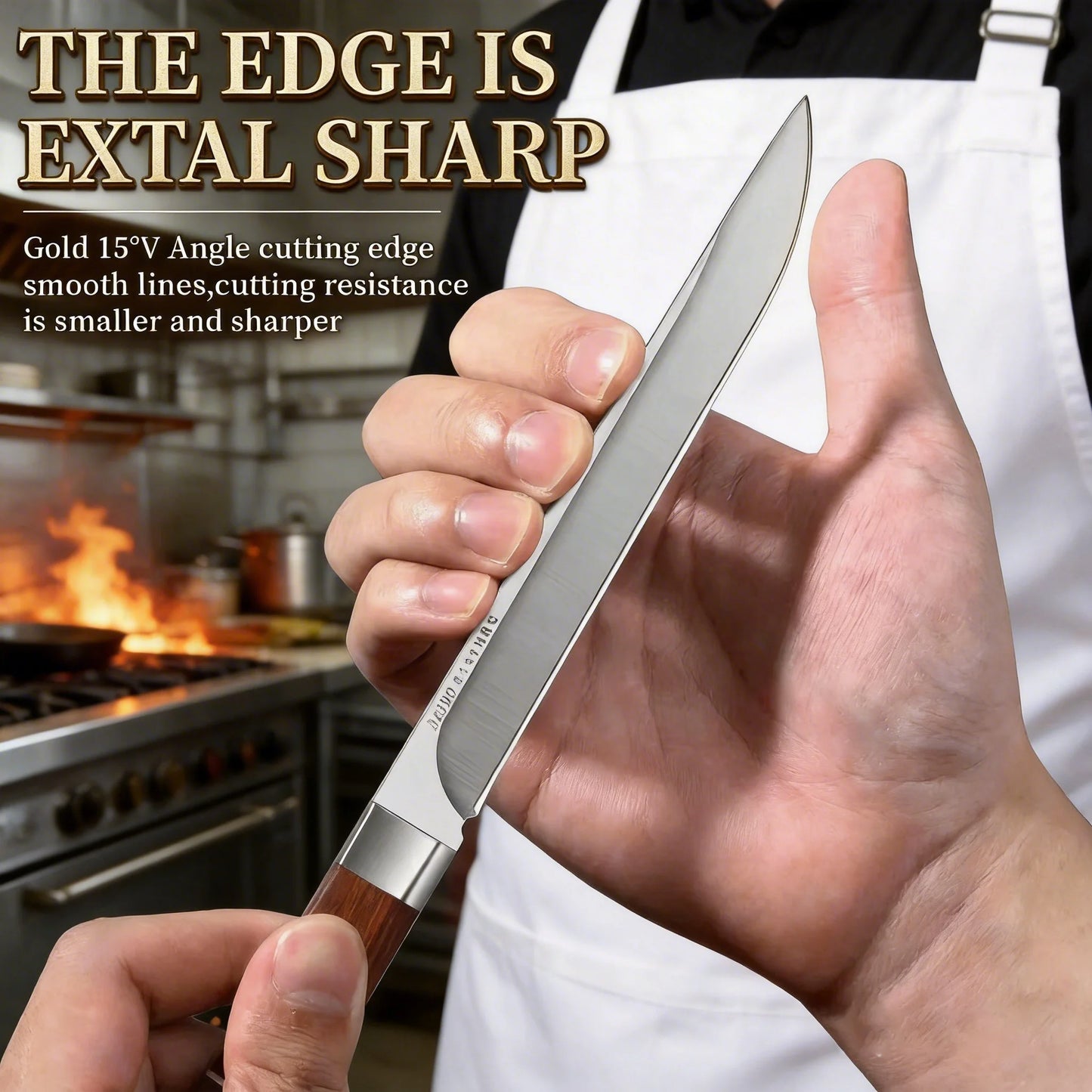 M390 Stainless Steel Meat Knife Set - 1/2/3-Piece Ultra-Sharp 62HRC Kitchen Cutting Knives for Meat, Fruit & Bone Removal
