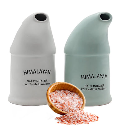 Ceramic Himalayan Salt Inhaler Humidifier | Portable Respiratory Cleaner & Stress Reliever