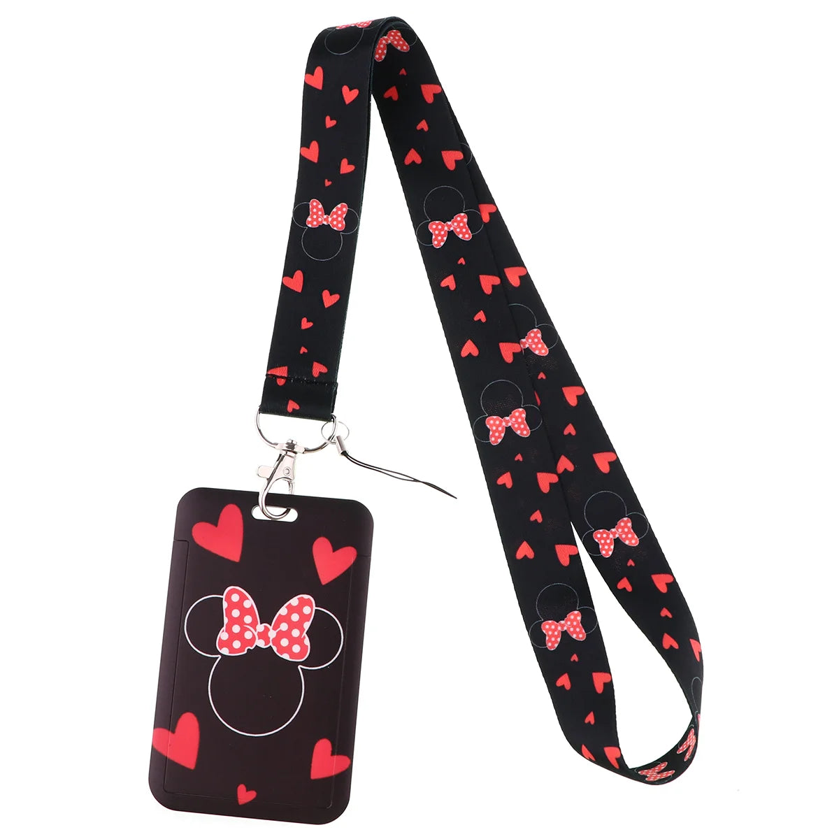 Cartoon Stitch Credential Holder Lanyard – Cute Neck Strap for Keychain, Pass & Credit Card Holder Accessories