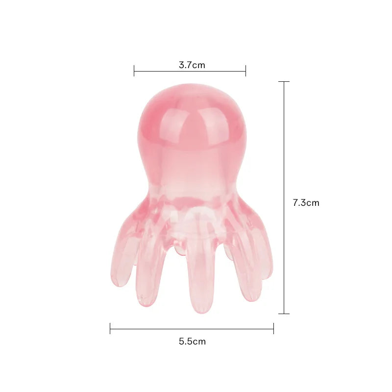 Octopus Scalp Massager Comb - Manual Acupressure SPA Tool for Head Meridian Relaxation & Massage