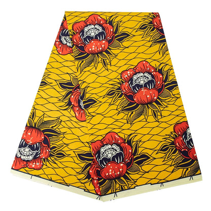 Bintarealwax Ankara Fabric - Wholesale Polyester Sewing Material for Women's Party Dresses FP6390