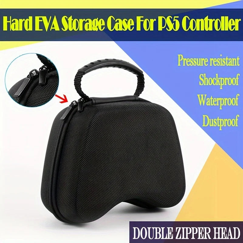 Universal Game Controller Storage Bag – EVA Hard Shell Case for Xbox & PS5 Controllers