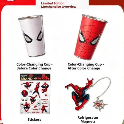 Spider-Man Temperature Changing Stainless Steel Cup - Cold-Sensitive Movie Collectible Gift