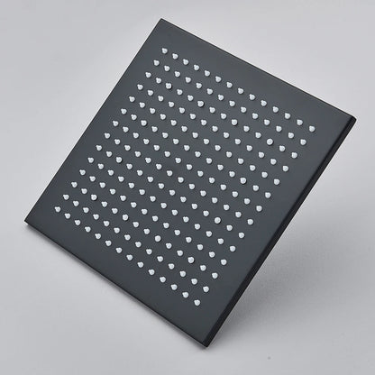 Black Ceiling Mounted LED Rainfall Shower Head – Intelligent Remote Control Concealed Waterfall Tap