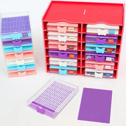 5D Diamond Painting Tool Tray with Rack – DIY Mosaic Embroidery Organizer for Handmade Crafts