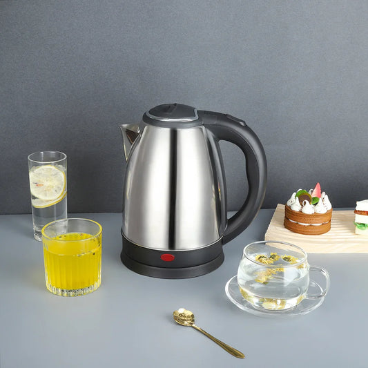 2L Travel Electric Kettle | Stainless Steel Portable Water Boiler for Tea, Coffee & Kitchen