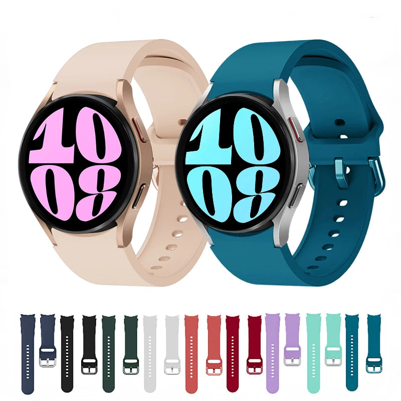 Silicone Replacement Strap for Samsung Galaxy Watch – Sport Bands for Watch 4, 5, 6, 7 (40-47mm)