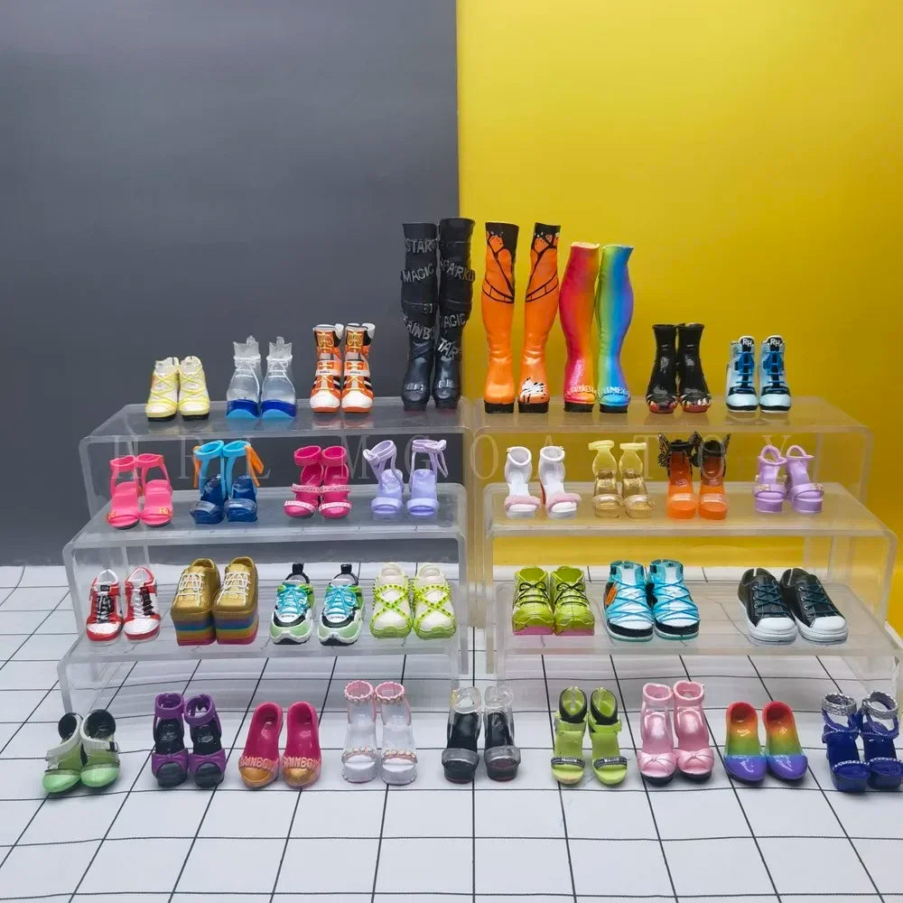 28cm Rainbow Big Sister Doll Shoes – Multi-Style Accessories for Girls, DIY Gift Toys