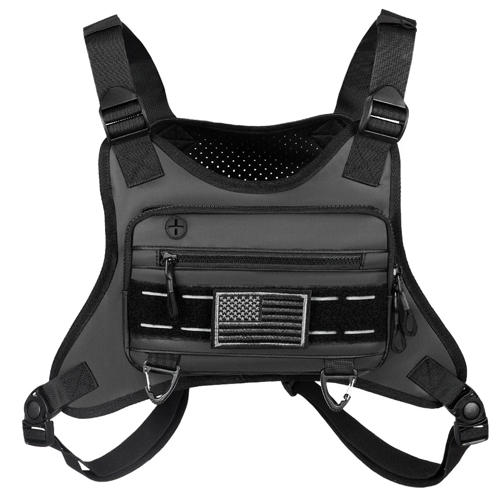 Sports Chest Bag – Lightweight Waterproof Running Vest with Pocket, Phone Holder & Large Capacity Tactical Front Pack