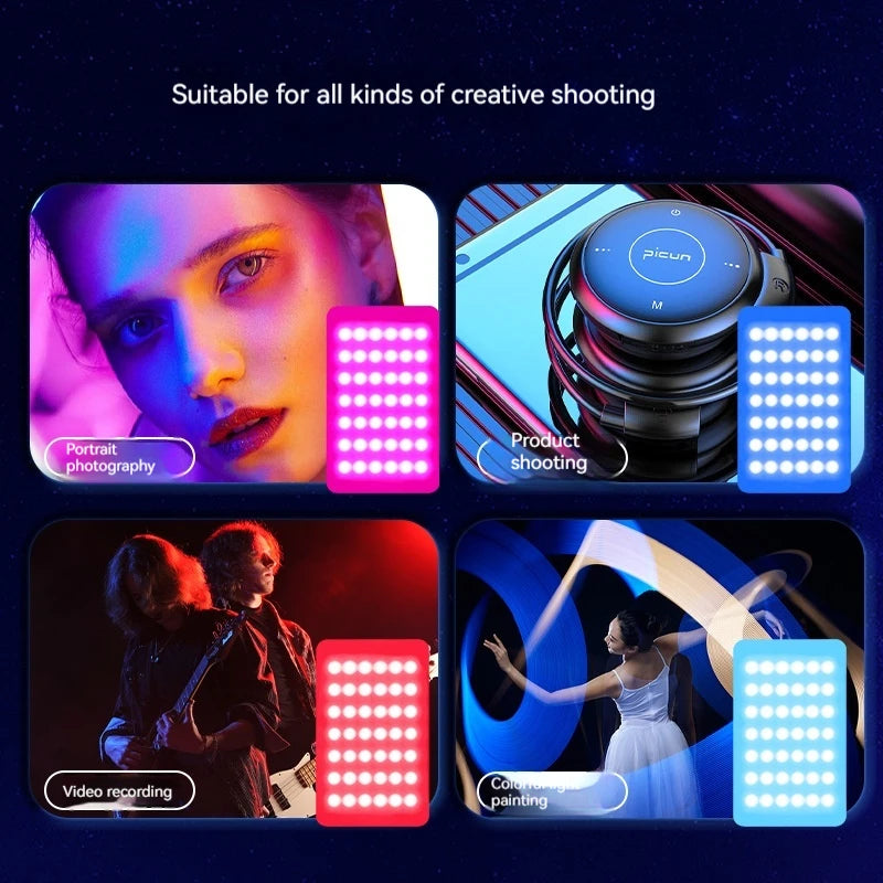 Mini Rechargeable M140 RGB Camera Fill Light - Portable LED Selfie & Live Broadcast Light for Mobile Photography
