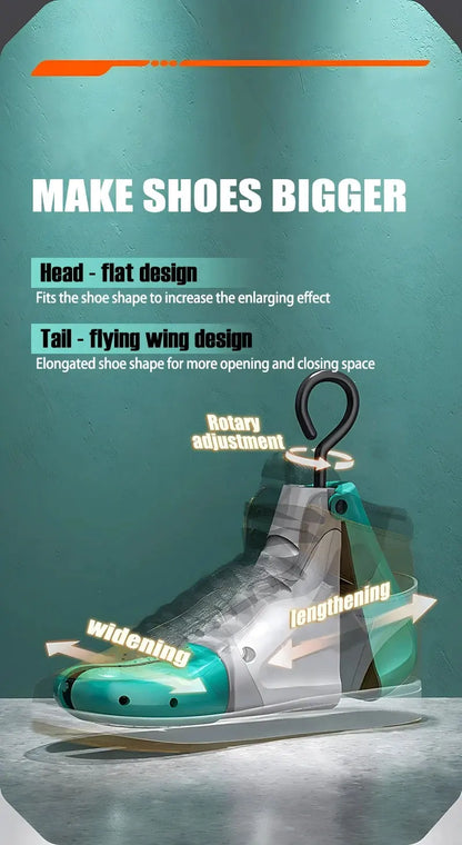 1/2 PCS Universal Adjustable Shoe Stretcher – Boot & Sneaker Widener with Steel Shaft for Left & Right Shoes