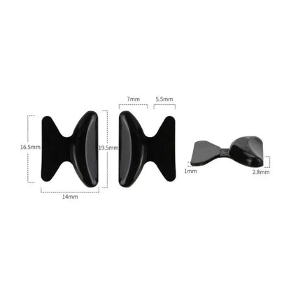 5 Pairs Silicone Anti-Slip Eyeglass Nose Pads – Butterfly Style Nose Rest with Height Lift & Comfort Support for Glasses