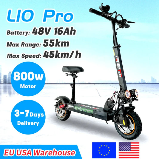 Adult Electric Scooter 48V 800W — EU/USA Warehouse, 13Ah-16Ah, Lightweight Long-Range 35-55km Kick Scooter