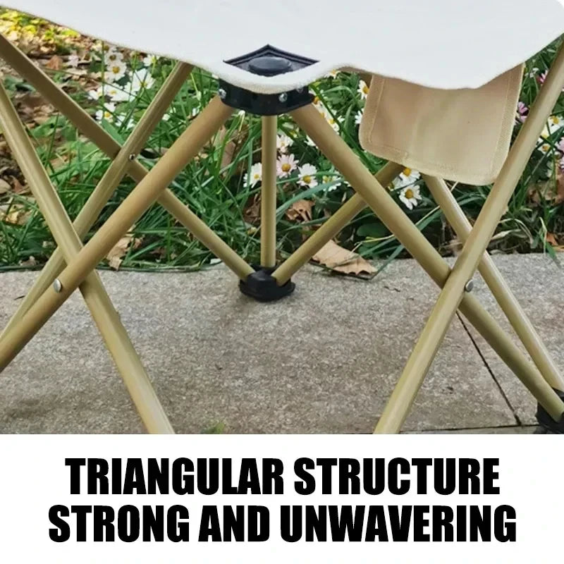Outdoor Folding Chairs – Metal Camping & Fishing Chairs, Portable Hiking, Picnic, Beach, and Moon Sketching Stools for Tourists