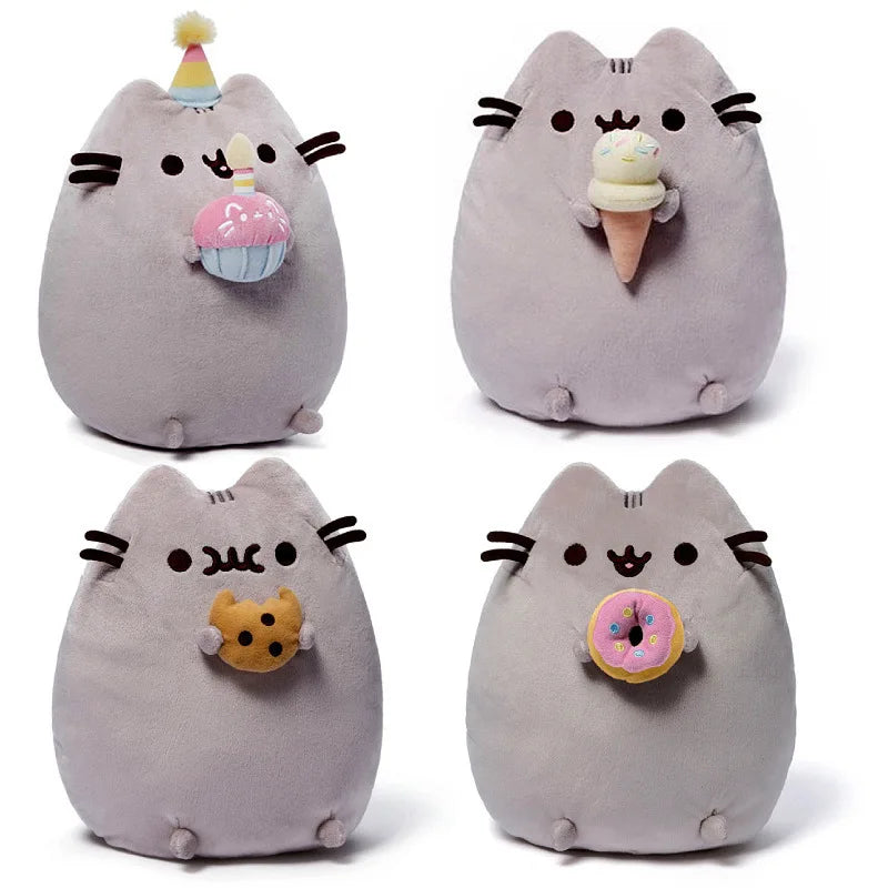 Pusheen Kawaii Plush Toy - Cute Cat Stuffed Animal in Donut, Unicorn, Ice Cream, Pizza, and Cake Designs for Gifts and Room Decor