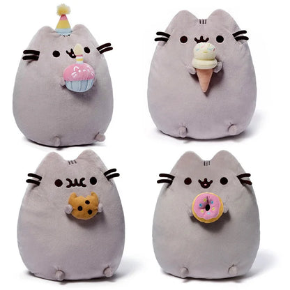 Pusheen Kawaii Plush Toy - Cute Cat Stuffed Animal in Donut, Unicorn, Ice Cream, Pizza, and Cake Designs for Gifts and Room Decor