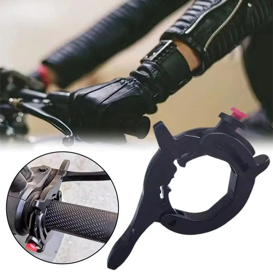 Motorcycle Cruise Control Throttle Lock: High-Grade Aluminum Assist Retainer for Universal Handlebar Grip