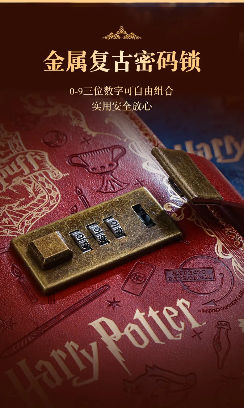 2024 New Harry Potter Four Academy Retro Notebook - A5 Cartoon Log Writing Book, Color Pages, Student & Birthday Gift