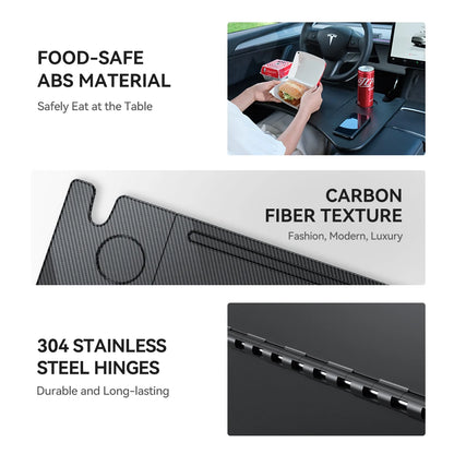 YZ Portable Steering Wheel Laptop Tray for Tesla Model 3/Y/X/S 2018-2025 – Travel Desk & Car Office Table Accessory