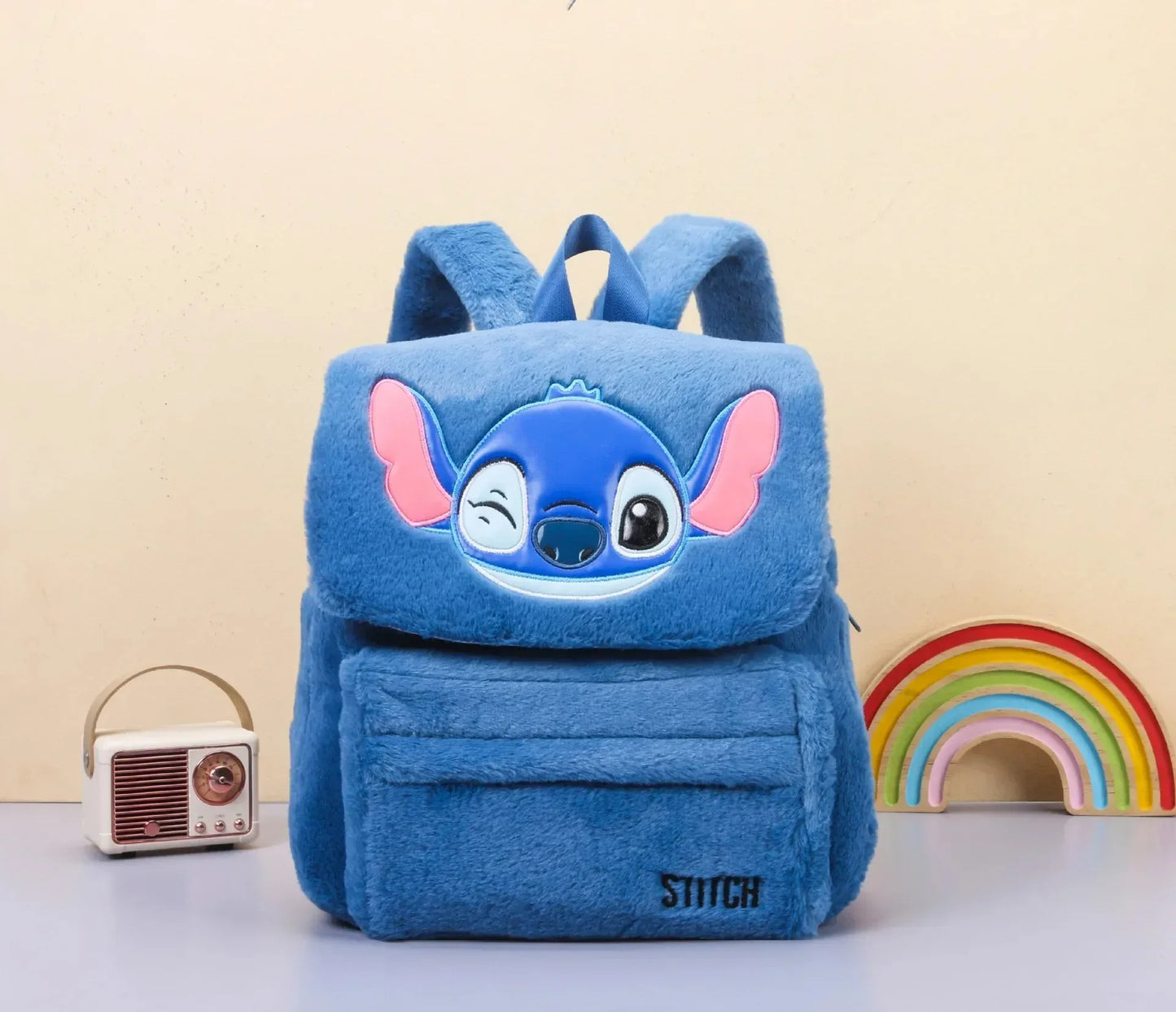 Disney Stitch Plush Backpack – Large-Capacity Cartoon School Bag for Kids & Kindergarten Gift