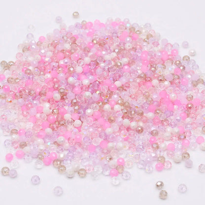 Mixed Color Crystal Glass Beads - 4mm Faceted Rondelle Spacer Beads for DIY Bracelet & Jewelry Making Crafts