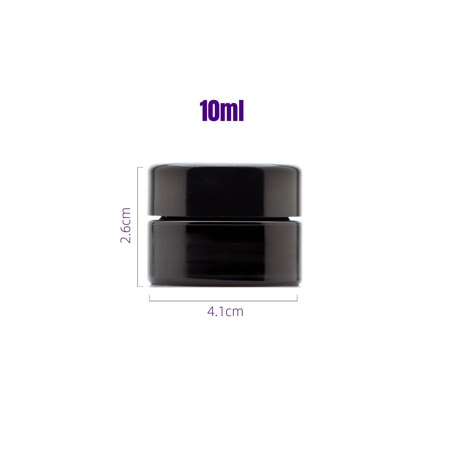 Airtight UV Glass Jar — Smell-Proof 1/2oz-1L Container with 2-Way 62% Humidity Pack to Keep Goods Fresh