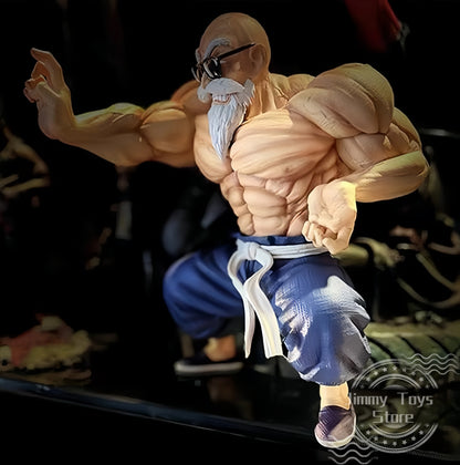 10cm Dragon Ball Anime Figure – GK Muscle Master Roshi & Goku Kame Sennin PVC Action Toy for Kids & Collectors