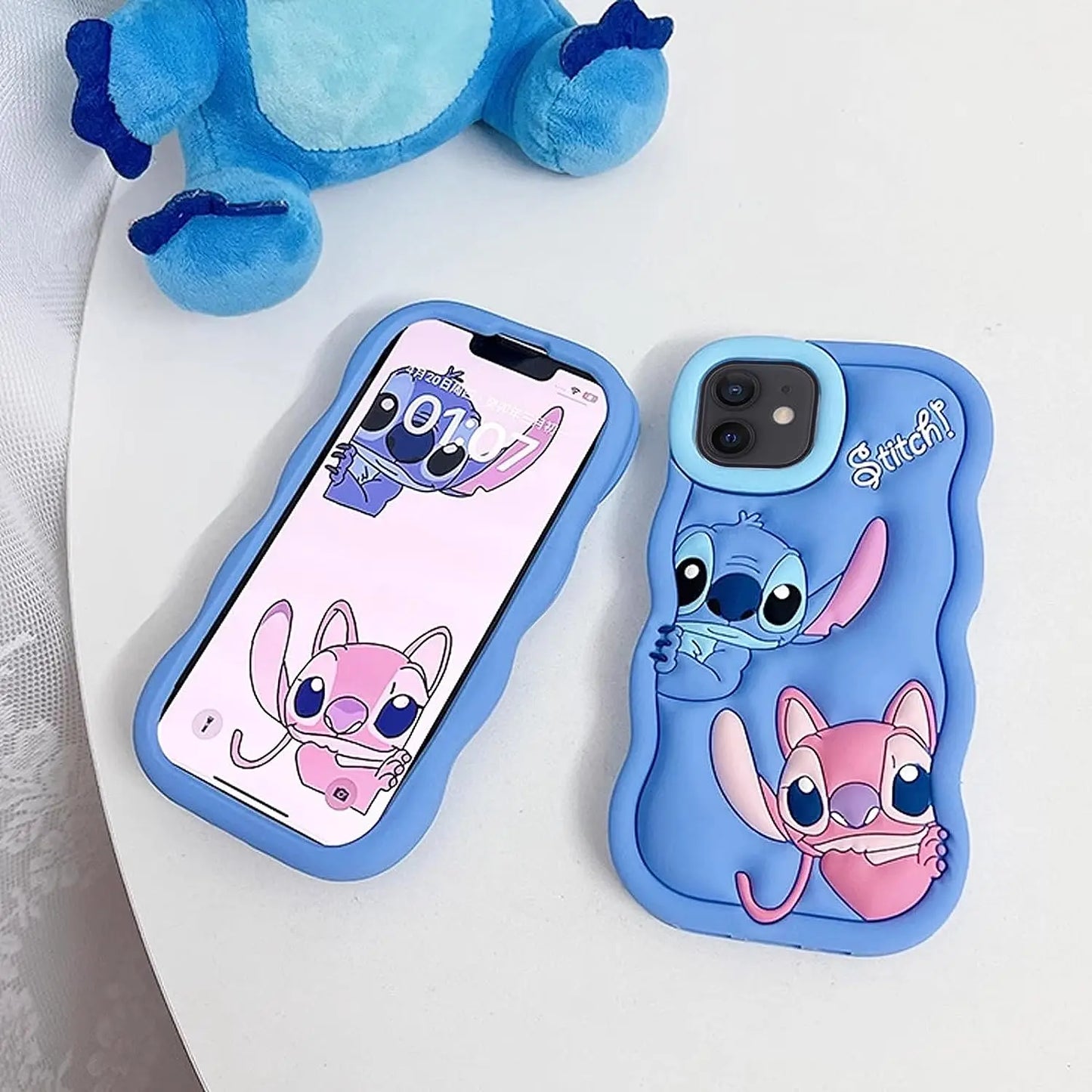 Silicone Wave Stitch Soft Cover Case for iPhone 15/14/13/12/11 Pro, Plus, Mini, Max, XS, XR, 6, 7, 8, SE
