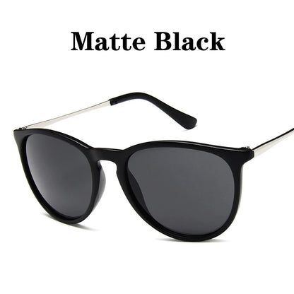 Metal Frame Vintage Round Sunglasses — Reflective UV Protection Shades for Men & Women