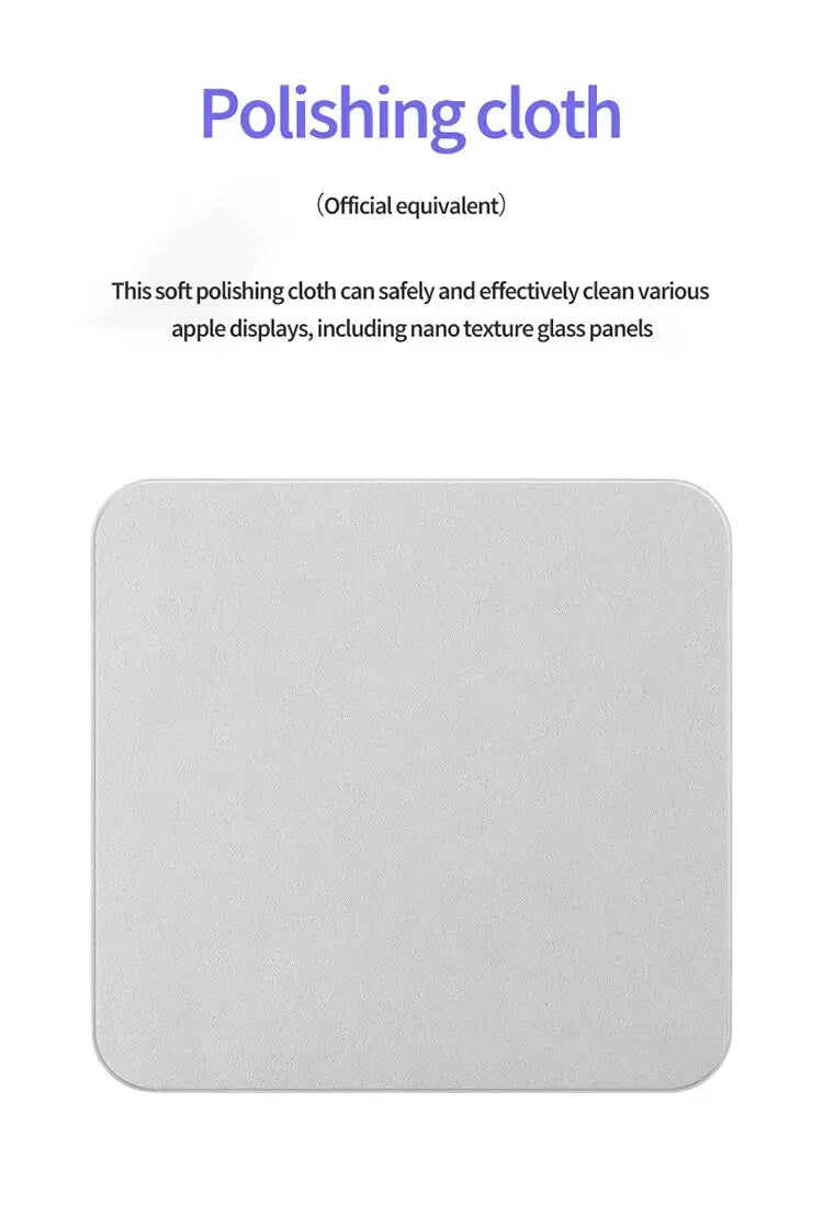 New Nano-Texture Polishing Cloth for Apple Devices – 1:1 Screen Cleaner for iPhone, iPad, Mac, iPod Pro & Apple Watch