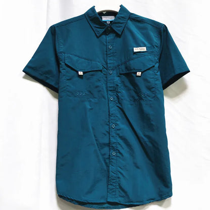 Men’s Short Sleeve Casual Shirt - Stylish Lightweight Fishing & Summer Menswear Top