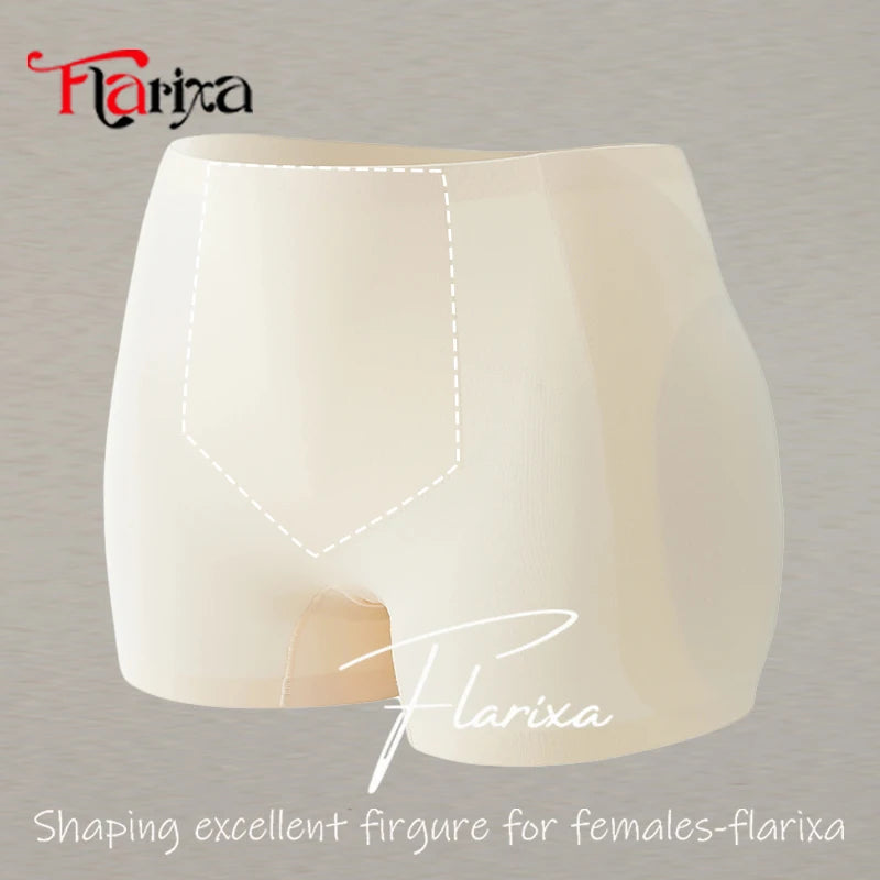 Flarixa Hip Pad Shapewear Panties – Butt Lifter & Tummy Control Ice Silk Modeling Shorts