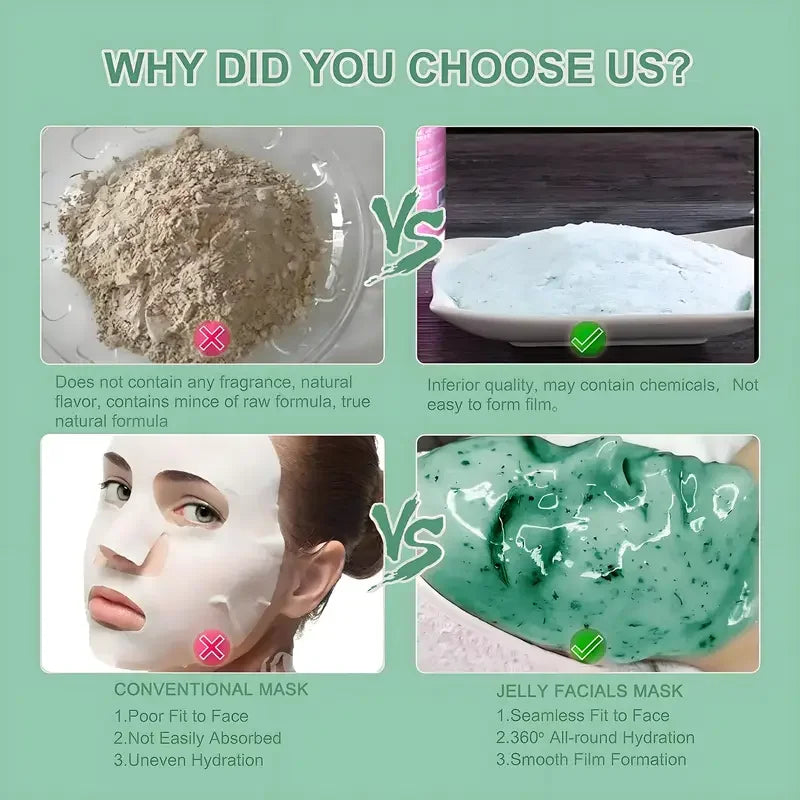 650g Hyaluronic Acid Facial Mask Powder – Hydrating, Firming & Nourishing Jelly Mask for All Skin Types