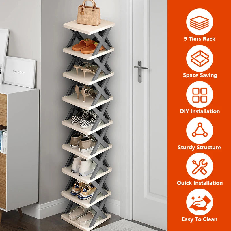 Multi-Layer Detachable Shoe Rack Storage Organizer — Space-Saving Household Shoe Shelf Cabinet