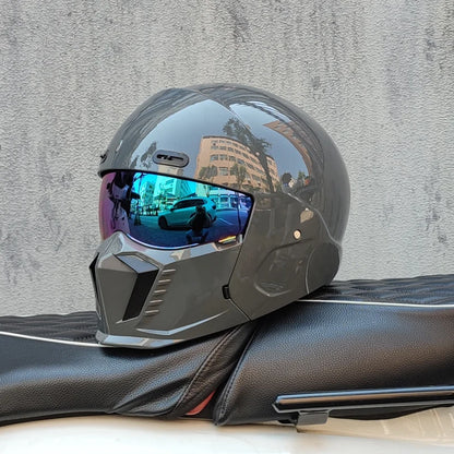 Retro Scorpion Half Motorcycle Helmet – Vintage Locomotive Style Multi-Purpose Moto Helmet (M-XXXL)